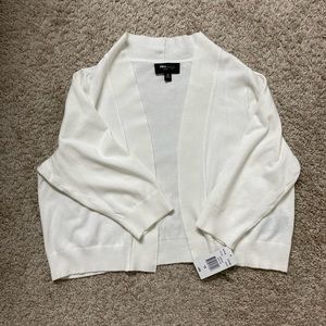 White cropped cardigan